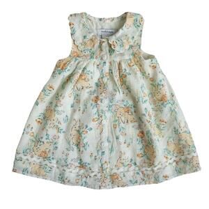 NWT Haute Hippie Kids Floral Baby Dress 3–6M Peter Pan Collar Cotton Lined